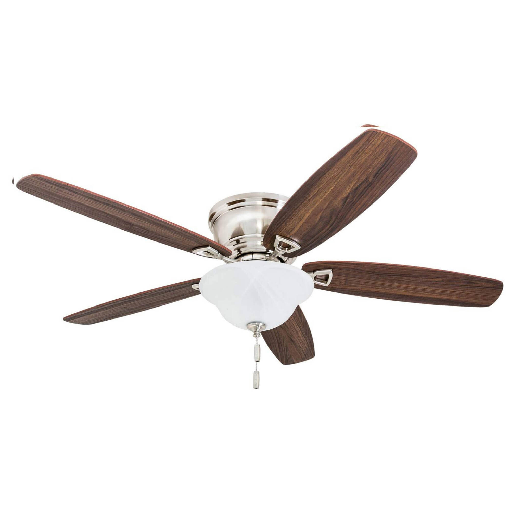 Prominence Home, 52in. Glen Alden Ceiling Fan Nickel, Fan Diameter 52 in, Fan Blade Span 50-54 Air Delivery 2972 cfm, Model# 50519